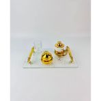 Fidelity Damat Kahve Fincan Tepsisi gold