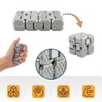 Fidget Cube Stres Küpü - ( Silver ) - 6 Fonksiyonlu Odaklanma ve Zihin Egzersizi