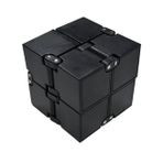 Fidget Infinity Cube, Infinity Cube Siyah Antistress Oyuncak Stres ve Anksiyete Rahatlatıcı Oyuncak için Oyuncak Küp (Siyah)