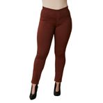 Fierte Kadın Büyük Beden Pantolon Rg1592 Kanvas Normal Elastik Bel Boru Paça Spor Taba TABA 48