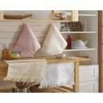 Fiesta 30 x 50 Eda Kadıfe Boyama Sacaklı Havlu 12'lı Paket - 30 x 50 cm - Renkli