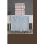 Fiesta 50x90 Soft Etamın Bordorlu Kadıfe Jakarlı Sacaklı Havlu 12'li - Asorti - Standart