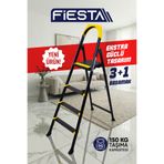 Fiesta Nova 3+1 Metal Basamaklı EXTRA GÜÇLÜ Özel Tasarım Pratik Merdiven