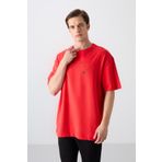 Fiesta Pamuklu Kalın Yumuşak Dokulu Oversize Fit Baskılı Erkek T-Shirt - 88326