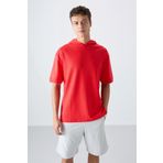 Fiesta Pamuklu Kalın Yüzeyi Dokulu Oversize Fit Basic Erkek T-Shirt - 88335