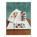 Fiesta Soft Kadife Havlu 6 Adet 3 Boyutlu Tafting Baskılı 30X50 Cm