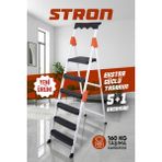 Fiesta Stron 5+1 EXTRA GÜÇLÜ ÖZEL TASARIM Geniş Basamaklı Merdiven - Beyaz
