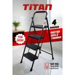 Fiesta Titan 4 Basamak EXTRA GÜÇLÜ ÖZEL TASARIM Geniş Basamaklı Merdiven - Siyah