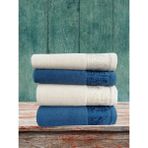 Fiesta Vıp Jakarlı 4 Lü Hamam Takımı 2 Adet 50 x 90 cm 2 Adet 90 x 150 cm - 90 x 150 cm - Açık Mavi - Beyaz
