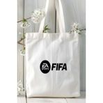 Fifa Oyun Baskılı Omuz Çantası Çift Taraflı Baskı Kişiye Özel Beyaz Model 1