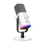 Fifine Am8w Xlr Usb Rgb Dinamik Cardioid Yayıncı Mikrofonu beyaz