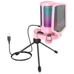Fifine Ampligame A6v Rgb Usb Pembe Gaming Mikrofon