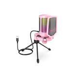 Fifine Ampligame A6vp Rgb Usb Pembe Mikrofon
