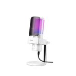 Fifine Ampligame A9 Usb Rgb Oyuncu Bilgisayar Mikrofonu - Beyaz
