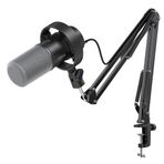 FIFINE Boom Kol Paketi ile Dinamik Mikrofon, XLR/USB Podcast Kayıt Mikrofon Seti, Sessiz Düğmeli, Kulaklık İzleme-K688CT
