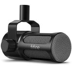 FIFINE XLR Dinamik Mikrofon, Kayıt için Stüdyo Vokal Mikrofon, Orta Güçlendirmeli Tüm Metal XLR Podcast Mikrofon, Seslendirme için Düşük Kesimli Filtre, Mikser/Ses Arayüzü ile Uyumlu-AmpliTank TANK1
