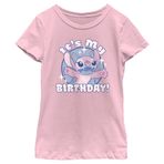 Fifth Sun Disney Lilo & Stitch Melek Doğum Günü Kız Kısa Kollu Tişört, Açık Pembe, S