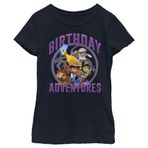Fifth Sun Jones Ridley Doğum Günü Maceraları Kız Kısa Kollu Tişört, Navy Blue, XL