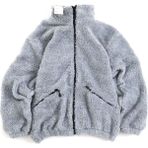 Fifty Color Peluş Wellsoft Dik Yaka Cepleri Fermuarlı Erkek Oversize Ceket Rahat Günlük Stil - 00E-Gri