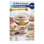figanlar ambalaj 200 cc Karton Dondurma aşure tatlı Helva sunum Kasesi Kapaklı 9 x 6 cm 25 adet