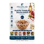 figanlar ambalaj 250 CC Kapaklı Şeffaf PET Salata ve Aşure Kasesi Kendinden Kapaklı Gıda Kabı 100 adet