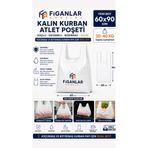 figanlar ambalaj 60x90 Kalın Kurban Atlet Poşeti Büyük Boy Sızdırmaz Süt Beyazı Taşıma Poşeti 5 adet