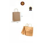 figanlar ambalaj Büküm Saplı kraft Karton Çanta 25x12x31cm (10 adet) orta boy karton çanta