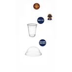 figanlar ambalaj Kalın Kapaklı Sert Pet Plastik Soğuk İçecek Bardağı/Soğuk Kahve Bardağı 300cc(10 oz) 25 Adet