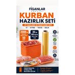 figanlar ambalaj Kurban Hazırlık Seti 2000 Gr Turuncu Köpük Tabak 50 Adet + 30 Cm 100 Metre Gıda Streç Film Et Saklama Seti