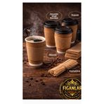 figanlar ambalaj Premium Kahve Servis Seti 8 Oz Kraft Bardak Kapak Sleeve Karıştırıcı 15 kişilik