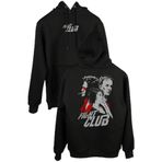 Fight Club Marla Tyler Durden Dövüş Kulübü Ön ve Arka Baskılı Sweatshirt Unisex Kapüşonlu Hoodie Siyah