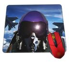 Fighter Pilot Mouse Pad, Uçak Uçak Fare Altlığı, Masa için, Kaymaz Kauçuk Tabanlı Kare Oyun Fare Altlığı Bilgisayar Ev Ofis için