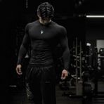 Fightron Erkek Compression Uzun Kollu Spor Tişört Slim Fit Fitness Gym Antrenman Üstü - Siyah
