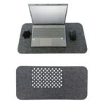 FIGIZA Keçe Masa Üstü Mouse Pad ve Bilgisayar Düzenleyici 70x32 cm – Antibakteriyel Mat, Doğal Keçe Mat, Masa Koruyucu Altlık, Ofis ve Ev için Minimalist Tasarım (koyu gri)