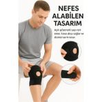 Figiza Patella Ligament Destekli Ayarlanabilir Dizlik Menisküs Çapraz Bağ Koruyucu Medikal Diz Korsesi - 1 - Siyah