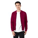 Figo Erkek Kolej Yaka Bomber Süet Ceket Bordo Bordo XL