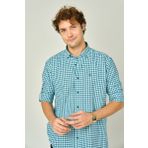 Figs Erkek Slim Fit Ekoseli Uzun Kollu %100 Pamuk Gömlek 0016 Mint