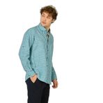 FIGS Slim Fit Ekoseli Uzun Kollu Pamuk Gömlek, S, 8054920250016, Mint, Erkek