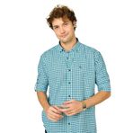 FIGS Slim Fit Ekoseli Uzun Kollu Pamuk Gömlek, XL, 8054920250016, Mint, Erkek