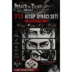 Figür Bende Attack On Titan 3’lü Kitap Ayracı Seti – 3D Baskı Pla Malzeme – 15 x 5 cm