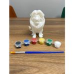 Figür Boyama Seti -Hobi Kiti - Aslan Kral 10 Cm Akrilik Boya 6 Adet Ve 1 Fırça