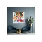 Figür Soyut El Yapımı Yağlı Boya Tablo 95x94cm