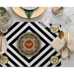 Figüratif Desen Kumaş Amerikan Servis 4'lü Set 35X50CM (Keten, Ulusl. Yıkama ve Solmama Sertifikası) - 35 x 50 cm - Çok Renkli