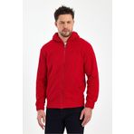 FİHA /-ERKEK POLAR FERMUARLI KOLU LASTIKLI SWEAT - KIRMIZI 8967