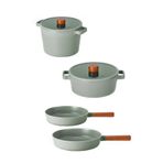 Fika Döküm Gri 6 Parça Set(22cm Drn+24 Sığ Tava)
