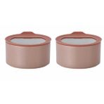 Fika One Seramik 2 Adet 420 Ml Pembe Saklama Kabi D-Neone042-03