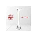 Fil Ayağı Vazo Cam Vazo 60cm İnce Belli Vazo Uzun Şeffaf Renksiz