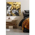 Fil Gold Tek Parça Kare 65x65 Cm Kanvas - Canvas Tablo