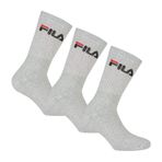Fila Crew Tenis Havlu Kumaş Taban Çorap 3 Çift F9505 Tenis 400 43/46, 400 Gri, 43/46, F9505