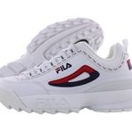 Fila Disruptor II Premium Erkek Spor Ayakkabı, Beyaz/Kırmızı/Lacivert, 43 EU